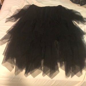 Black tulle skirt